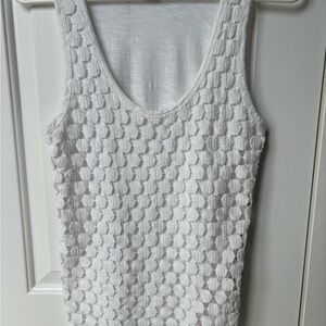 J. Crew White Eyelet Tank Top